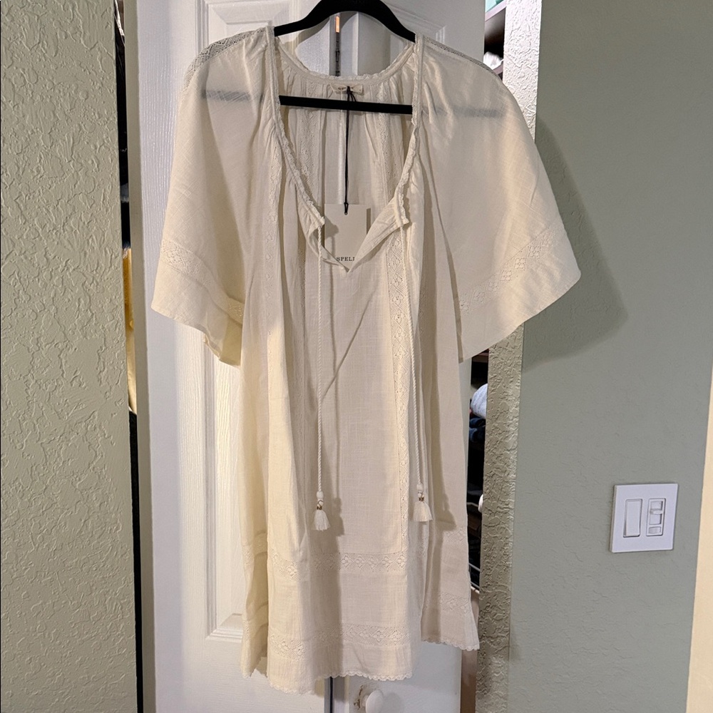 Spell Cream Lace Mini Dress